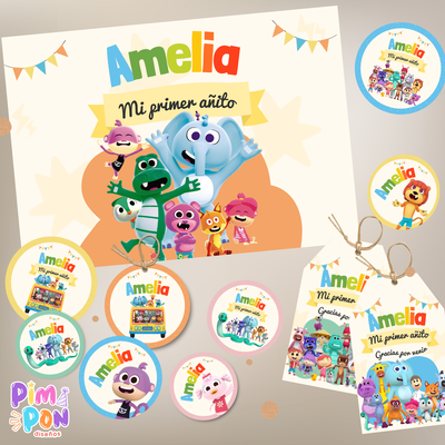 kit imprimible personalizado - canciones del zoo