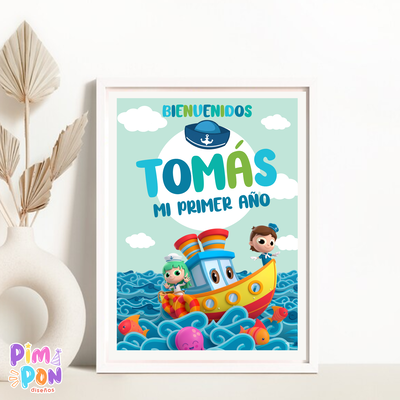 kit imprimible personalizado - paco el marinero