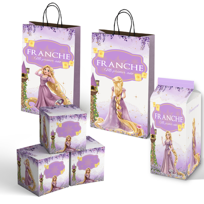 kit imprimible personalizado - RAPUNZEL - MOD 1