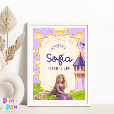 kit imprimible personalizado - RAPUNZEL - MOD 2