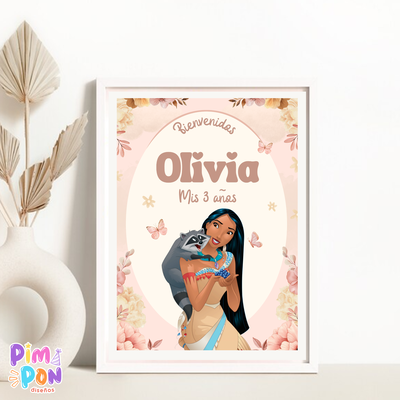 kit imprimible personalizado - POCAHONTAS
