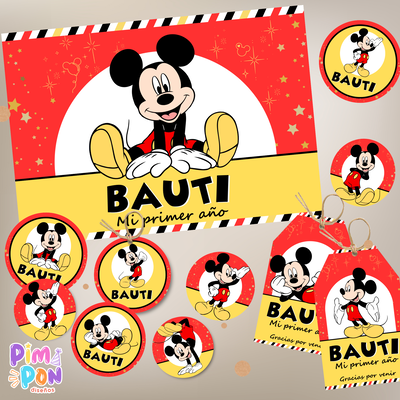 kit imprimible personalizado - MICKEY MOUSE