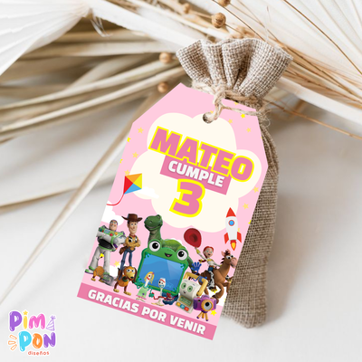 kit imprimible personalizado - toy story 5 rosa