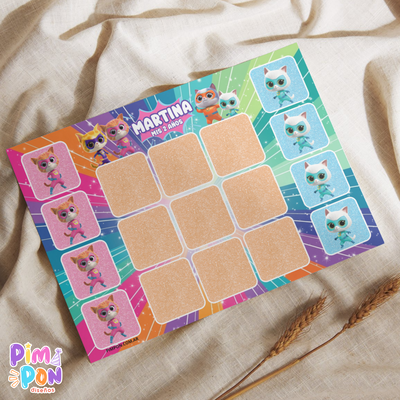 Juego imprimible - souvenir - tateti super gatitos
