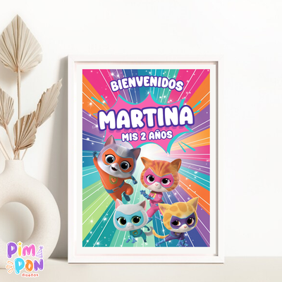 kit imprimible personalizado - SUPER GATITOS