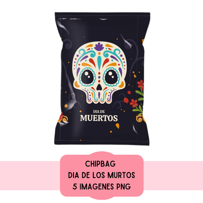 plantilla imprimible chipbag dia de los muertos