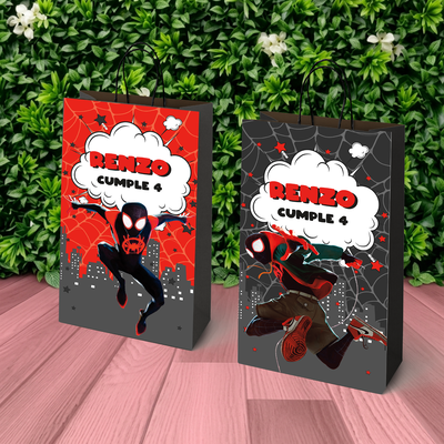 pack x 10 unidades - BOLSITAS GOLOSINAS - spiderman - miles morales