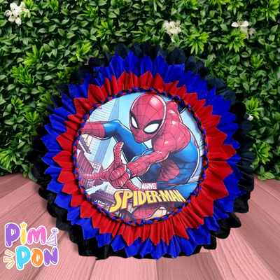 piñata artesanal - spiderman redonda
