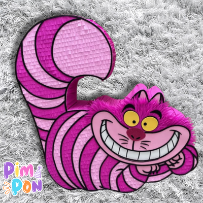 piñata artesanal - alicia en el pais de las maravillas gato de Cheshire
