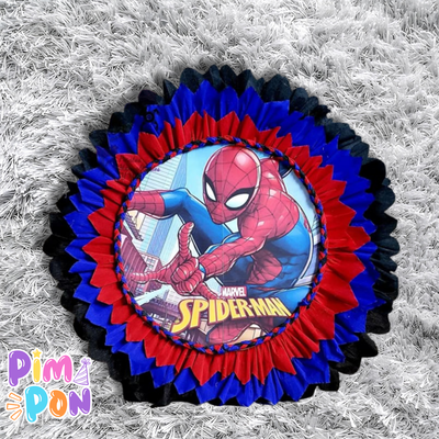 piñata artesanal - spiderman redonda