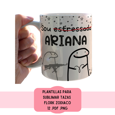 Plantillas Para Sublimar Tazas - Imprimible - flork zodiaco
