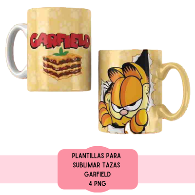 Plantillas Para Sublimar Tazas - Imprimible - garfield