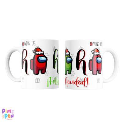 Plantillas Para Sublimar Tazas - Imprimible - Among us navidad