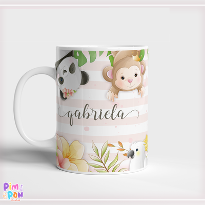 Plantillas Para Sublimar Tazas - Imprimible - Animalitos selva