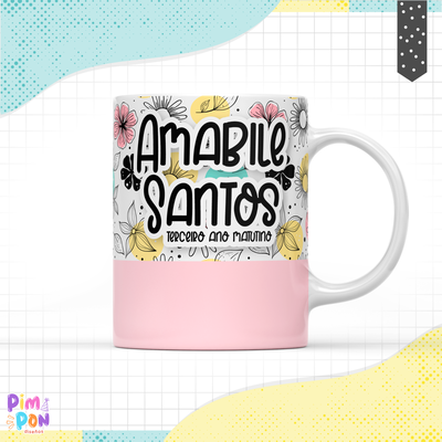 Plantillas Para Sublimar Tazas - Imprimible - floral