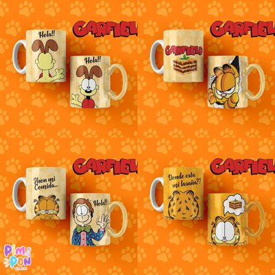 Plantillas Para Sublimar Tazas - Imprimible - garfield