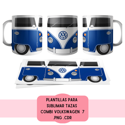 Plantillas Para Sublimar Tazas - Imprimible - combi volkswagen