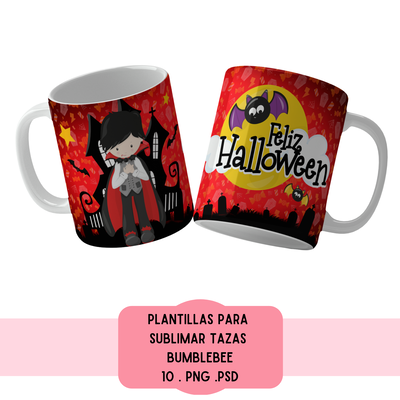 Plantillas Para Sublimar Tazas - Imprimible - halloween