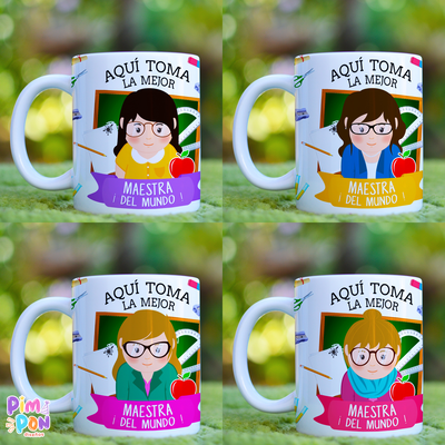 Plantillas Para Sublimar Tazas - Imprimible - dia del maestro