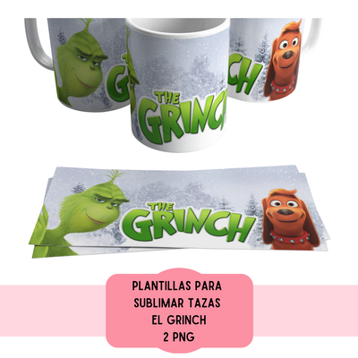 Plantillas Para Sublimar Tazas - Imprimible - grinch
