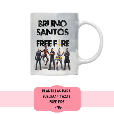 Plantillas Para Sublimar Tazas - Imprimible - free fire