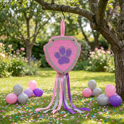piñata artesanal - paw patrol escudo