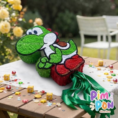 piñata artesanal - SUPER MARIO - YOSHI