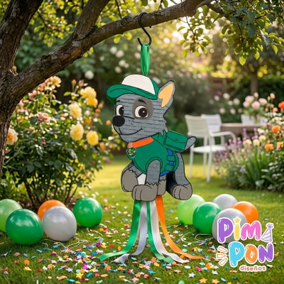 piñata artesanal - PAW PATROL - ROCKY