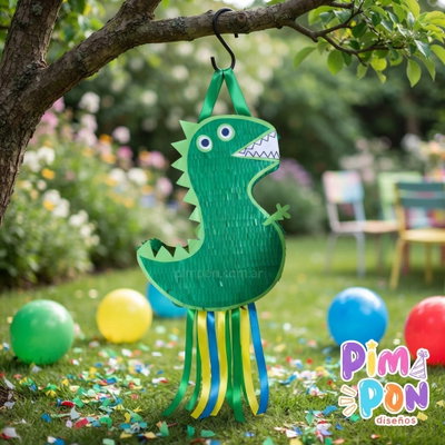 piñata artesanal - peppa pig george dinosaurio