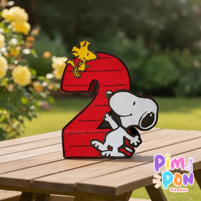 piñata artesanal - snoopy numero