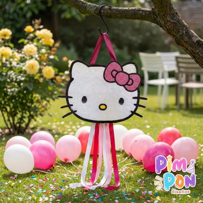 piñata artesanal - HELLO KITTY ROSA