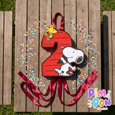 piñata artesanal - SNOOPY NUMERO