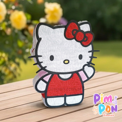 piñata artesanal - HELLO KITTY ROJA