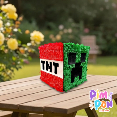 piñata artesanal - MINECRAFT - TNT - CREEPER