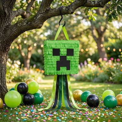 piñata artesanal - MINECRAFT - CREEPER