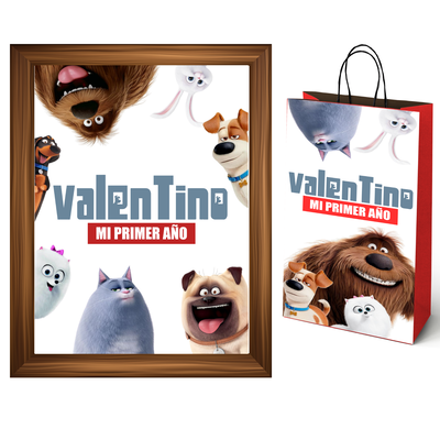 kit imprimible personalizado - LA VIDA SECRETA DE TUS MASCOTAS 