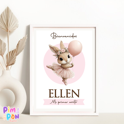 kit imprimible personalizado - coneja - conejita ballet