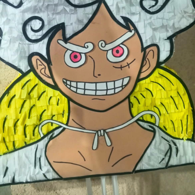 piñata artesanal 40 cm - one piece - luffy