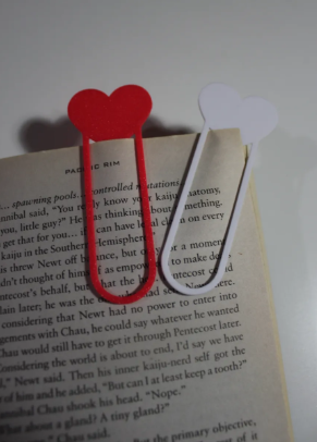 Marcador de paginas corazón