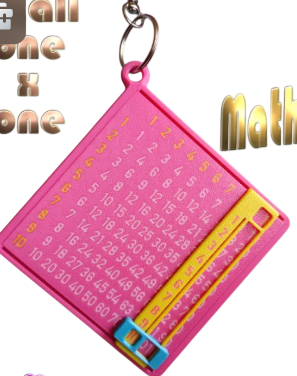 Tablas de multiplicar en llavero 