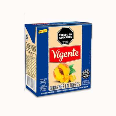 Duraznos Amarillos En Trozos 340g | Vigente