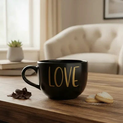 Taza De Cerámica Modelo Chocolatera| Love