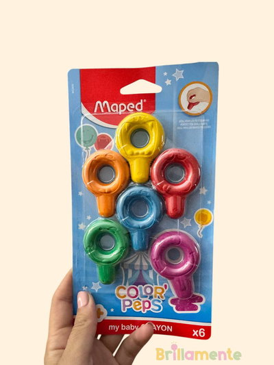 Crayones de dedo x6 colores. MAPED