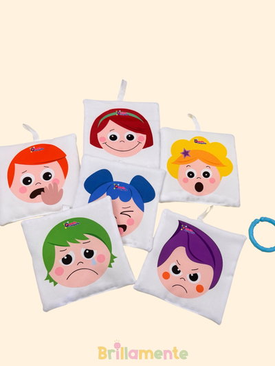 Tarjetas de emociones en tela