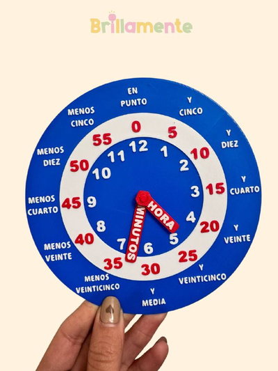 Reloj Manipulativo y Visual – 10 cm