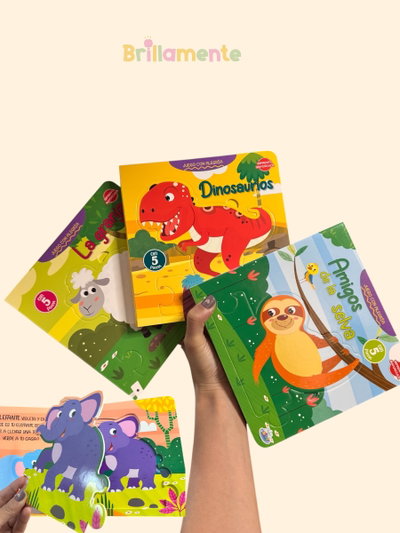 Libro con Rompecabezas de 5 Piezas