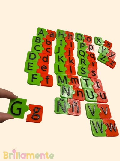Encastre de Letras Mayúsculas y Minúsculas. x54