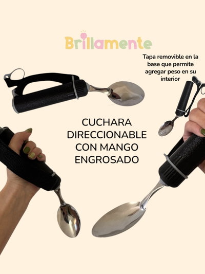 Cuchara grande direccionable con mango engrosado