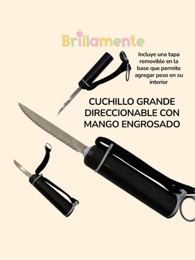 Cuchillo grande direccionable con mango engrosado