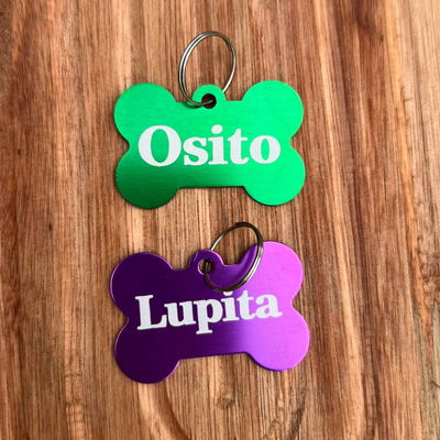 Plaquita Id Hueso Aluminio 